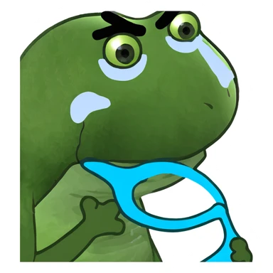 A sad red Elmo puppet with teardrops sticker