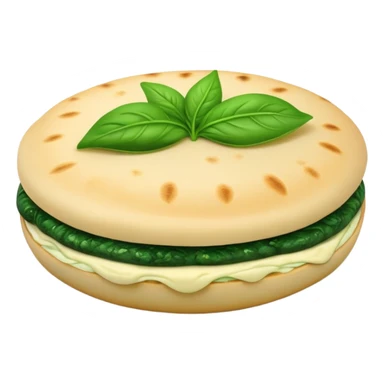 Arepa hecha de espinaca toda de color verde  sticker