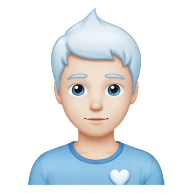 Ice Heart with "frosty" in the heart with sky blue tshirt sticker