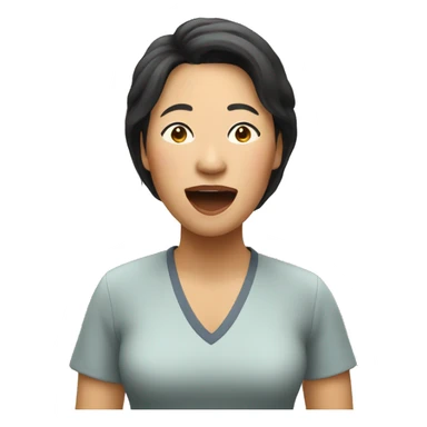 asian mom singing sticker
