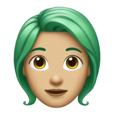 Green haired lady sticker