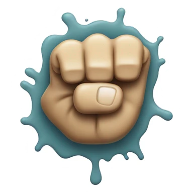 Fist with goo oozing out of it  sticker