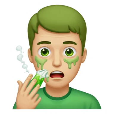 Guy throwing up everywhere  sticker