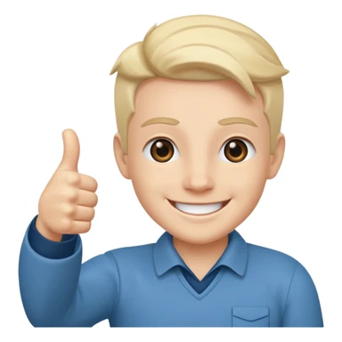 Gojo image smiling and with an thumb up sticker