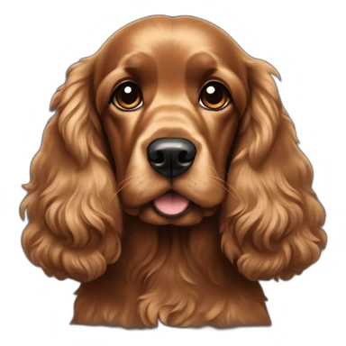 old dark caramel cocker spaniel sticker