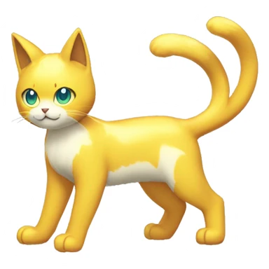 Shiny Electric-type-Fakémon-Cat full body sticker