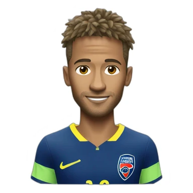 Neymar realistic football player sticker