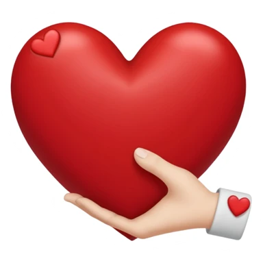 Un brazo abrazando un corazón sticker