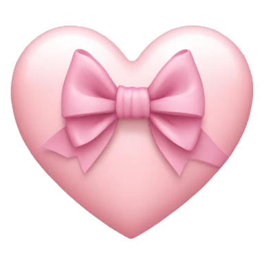 Light pink heart with bow tied around it sticker