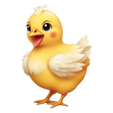 Baby chicken in love sticker