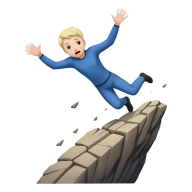 falling of a cliff sticker