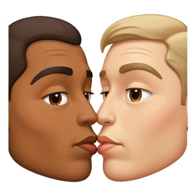 two men kissing sticker