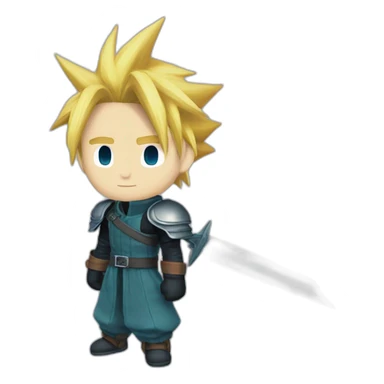 Cloud strife final fantasy seven sticker