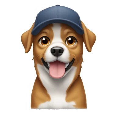 Dog with cap sticker