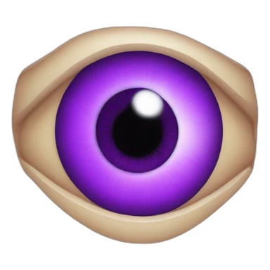 Eye with purple eyeball sticker