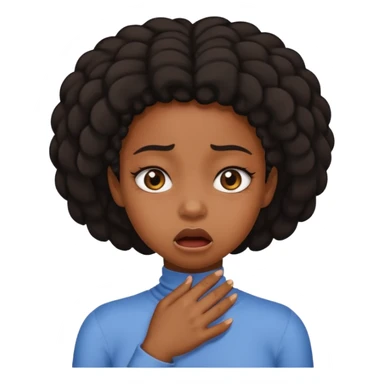 black girl chocking herself with eyes rolling back sticker