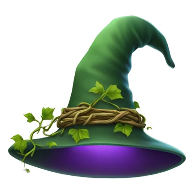 wizard hat covered in vines sticker