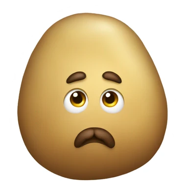 Potato with long hair sticker