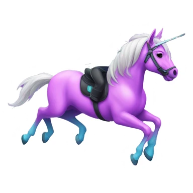 neon fly ride unicorn sticker