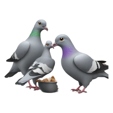 feeding pigeons  sticker
