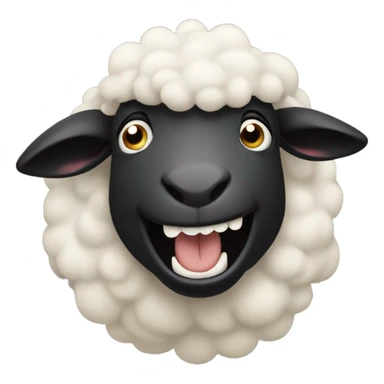 laughing Black sheep  sticker