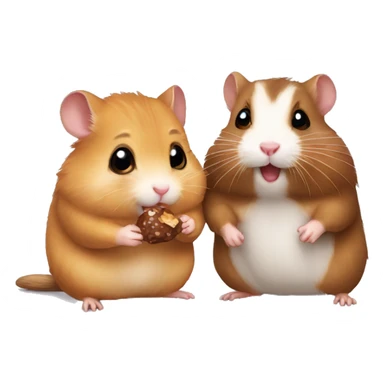 hamster and snickers  sticker