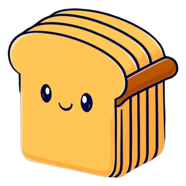 sliced loaf of sandwich bread sticker