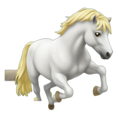 Cheval qui saute un obstacle sticker