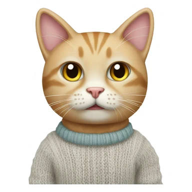A cat wearing a knitted sweater  sticker