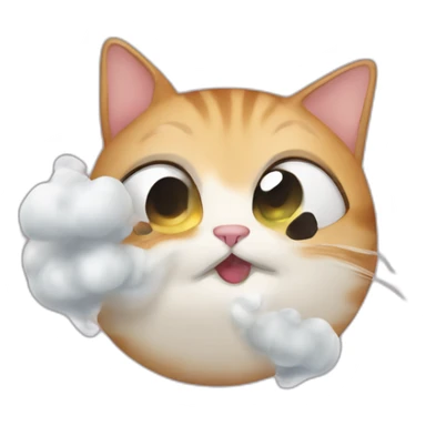Cat farting sticker