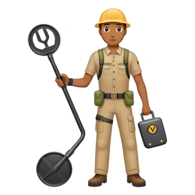 Man with Metal detecor sticker