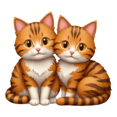 2 tabby cats hugging sticker