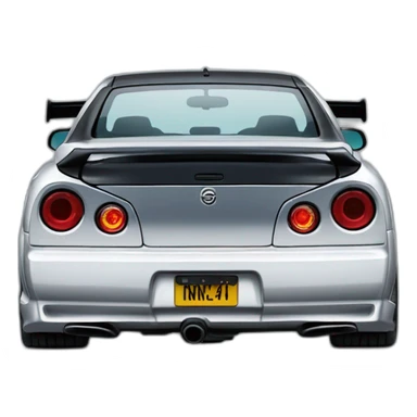 Nissan Skyline r34 back sticker