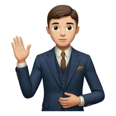 Thomas Shelby In Gratitude Pose in Pixar Style  sticker