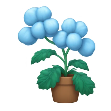 cotton plant with blue leaves sticker