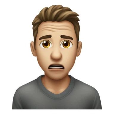 bitting lower lip and sneezing sticker