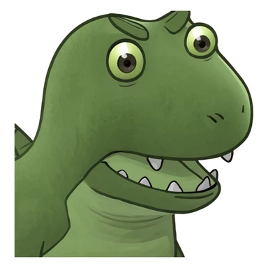 Dinosaur in bed  sticker