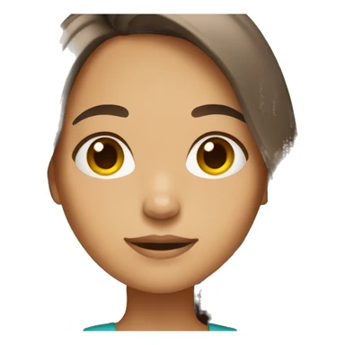 Girl with midlenght brown hair sticker