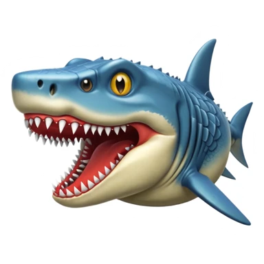 shark/croc combined sticker