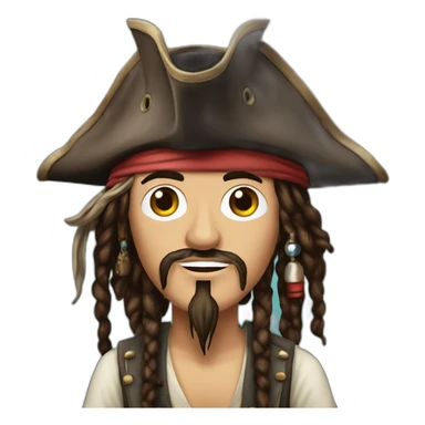 Jack sparrow sur le titanic sticker