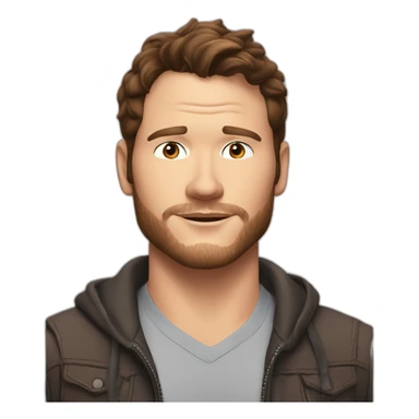 Chris Pratt brunette sticker