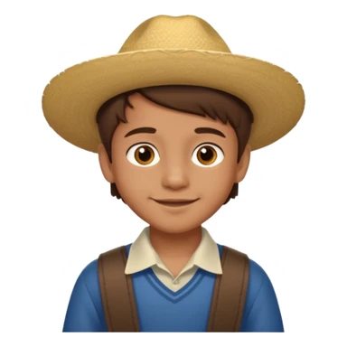 A 9 year old mexican boy with brown hair  sticker