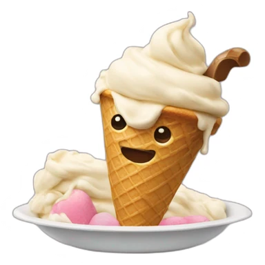 Pan eating a ice cream sticker