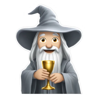 Gandalf celebrating sticker