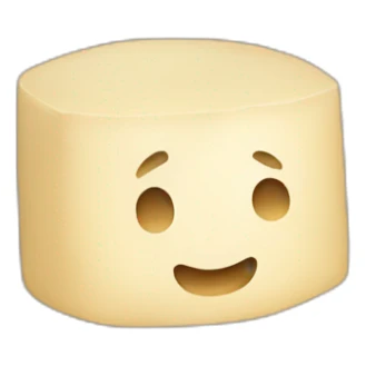 round tofu with a grid pattern on top sticker