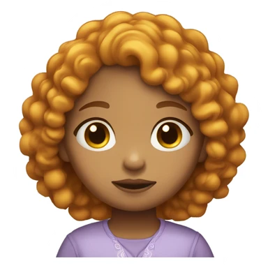 Light skin curly ginger girl praying  sticker