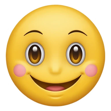 smile emoji where the eyes and mouth are very close together towards the center of the face sticker