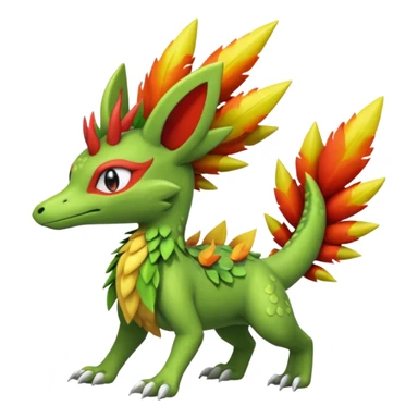 Sceptile-Inteleon-Delphox-Pokémon-Fakémon-creature sticker