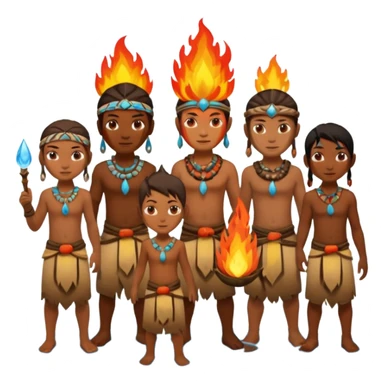elemental tribal people sticker