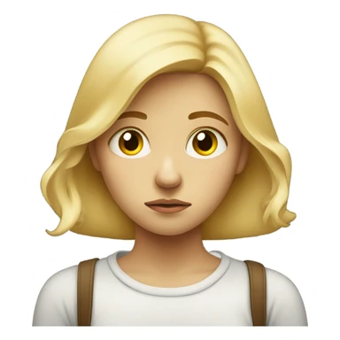 sad and alone blonde girl sticker